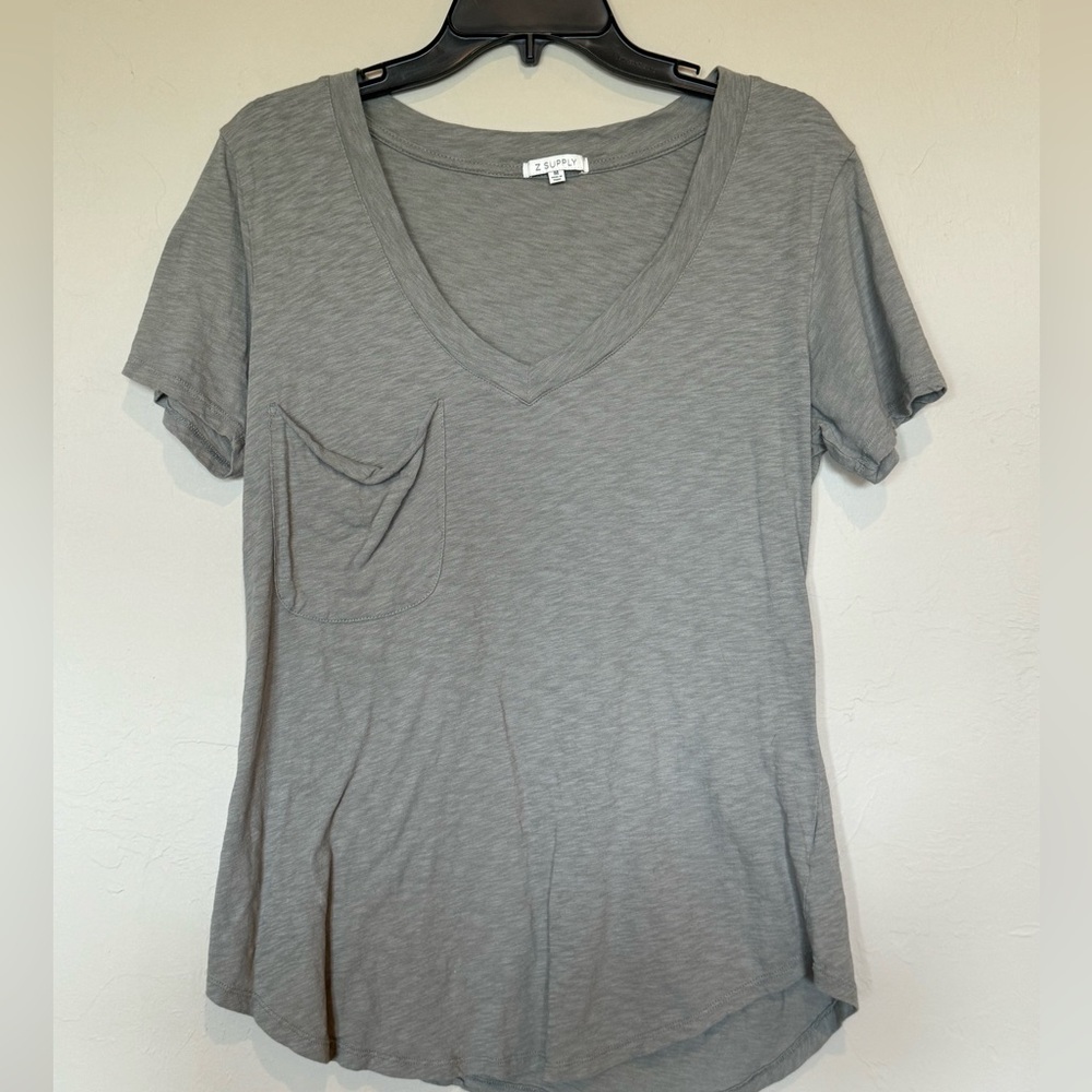 Z supply green T-shirt size M pocket tee